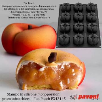 STAMPO PER FRUTTA REALISTICA FLAT PEACH