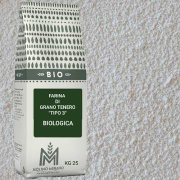 FARINA DI GRANO TENERO TIPO 3 BIOLOGICA KG 25